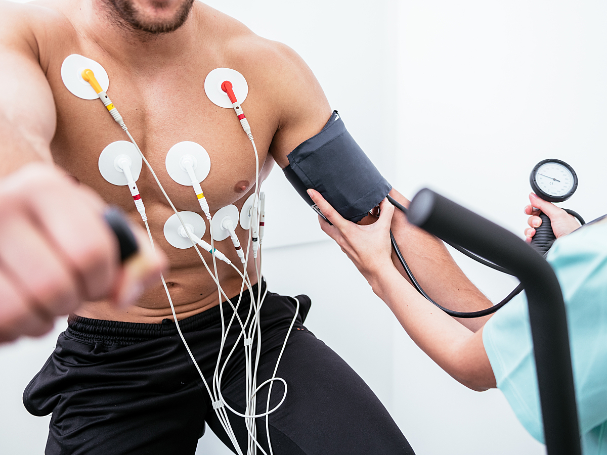 monitoring an athlete's blood pressure