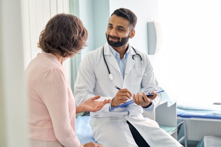 Dr Pyron's Bio 25 patient and doctor discussing